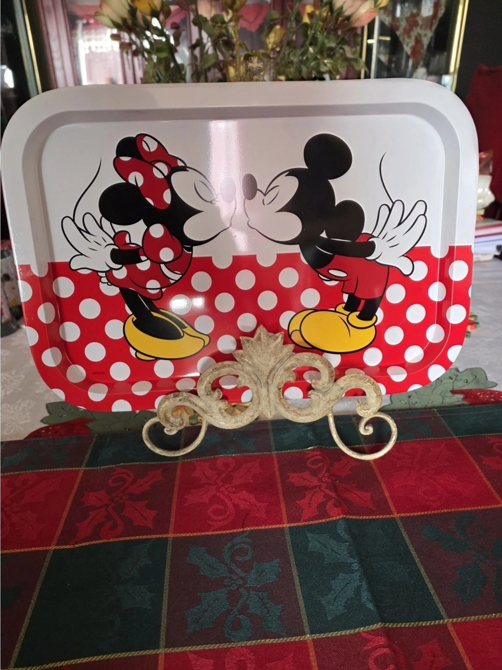 Disney Mickey & Minnie Red, White and Yellow Polka Dot Party Tray